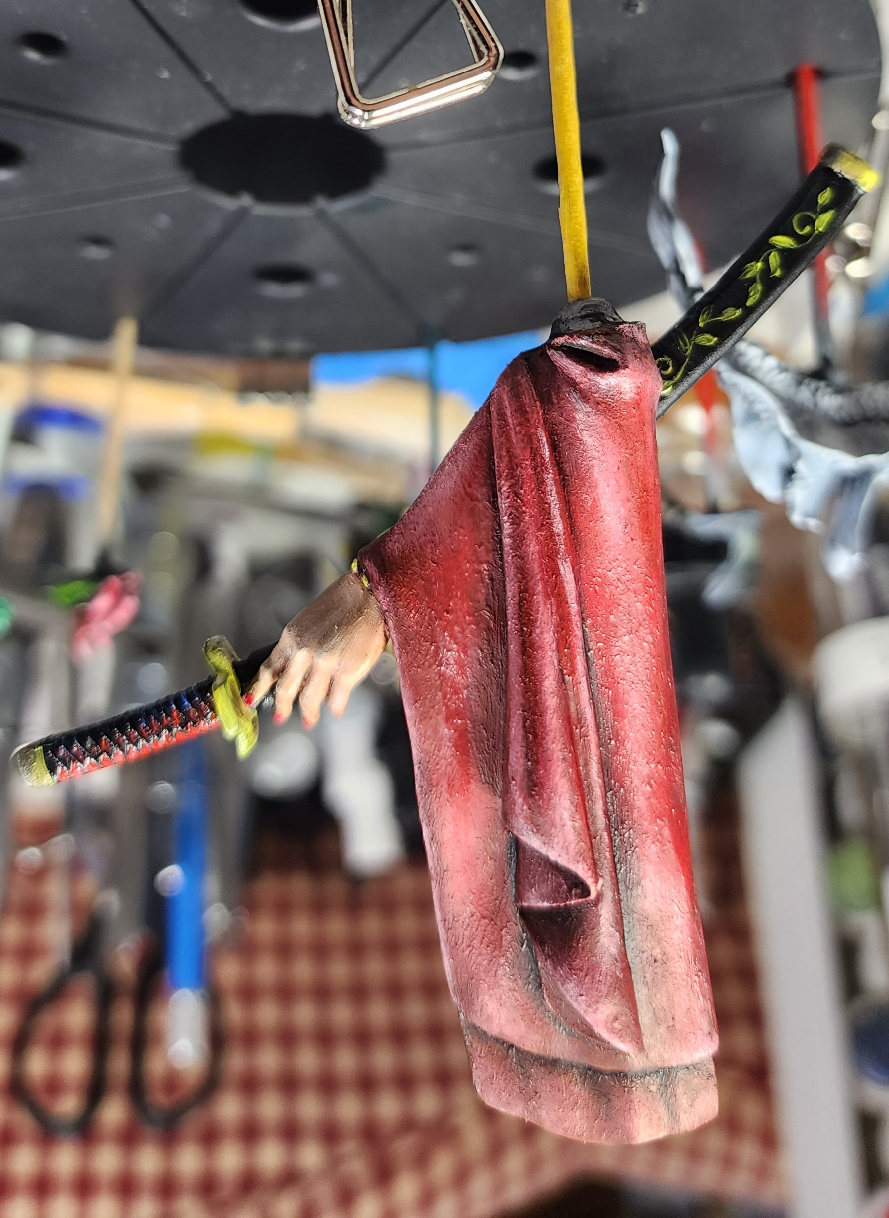  I think I have the fabric to a good point now and with paint the floral pattern after it dries for a couple of days