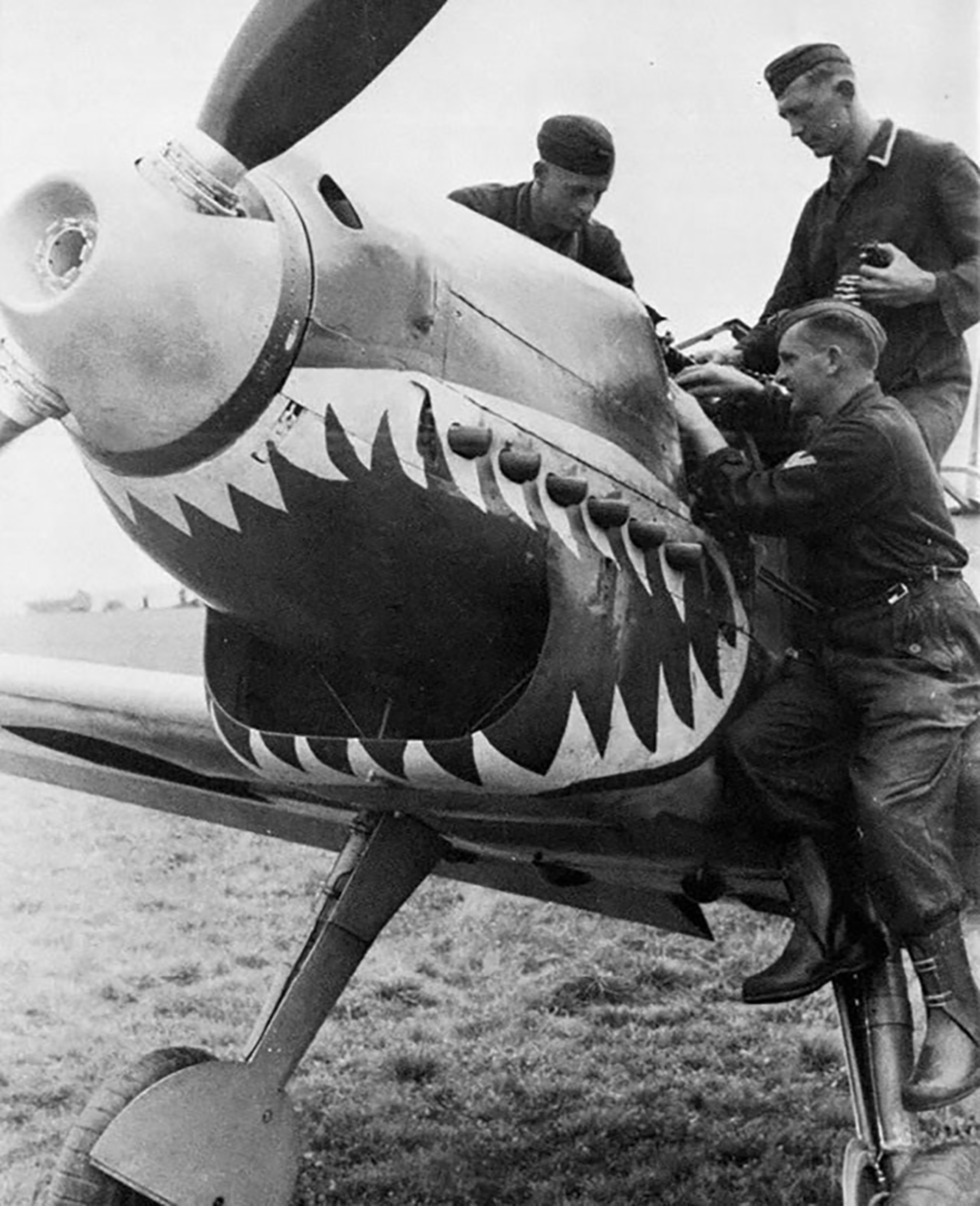 Bf 109 Messerschmitt-Bf-109D1-I.ZG144-up-till-May-then-II.ZG76-with-shark-mouth-cowling-Germna...jpg