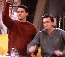 Joey and Chandler thumbs up.gif