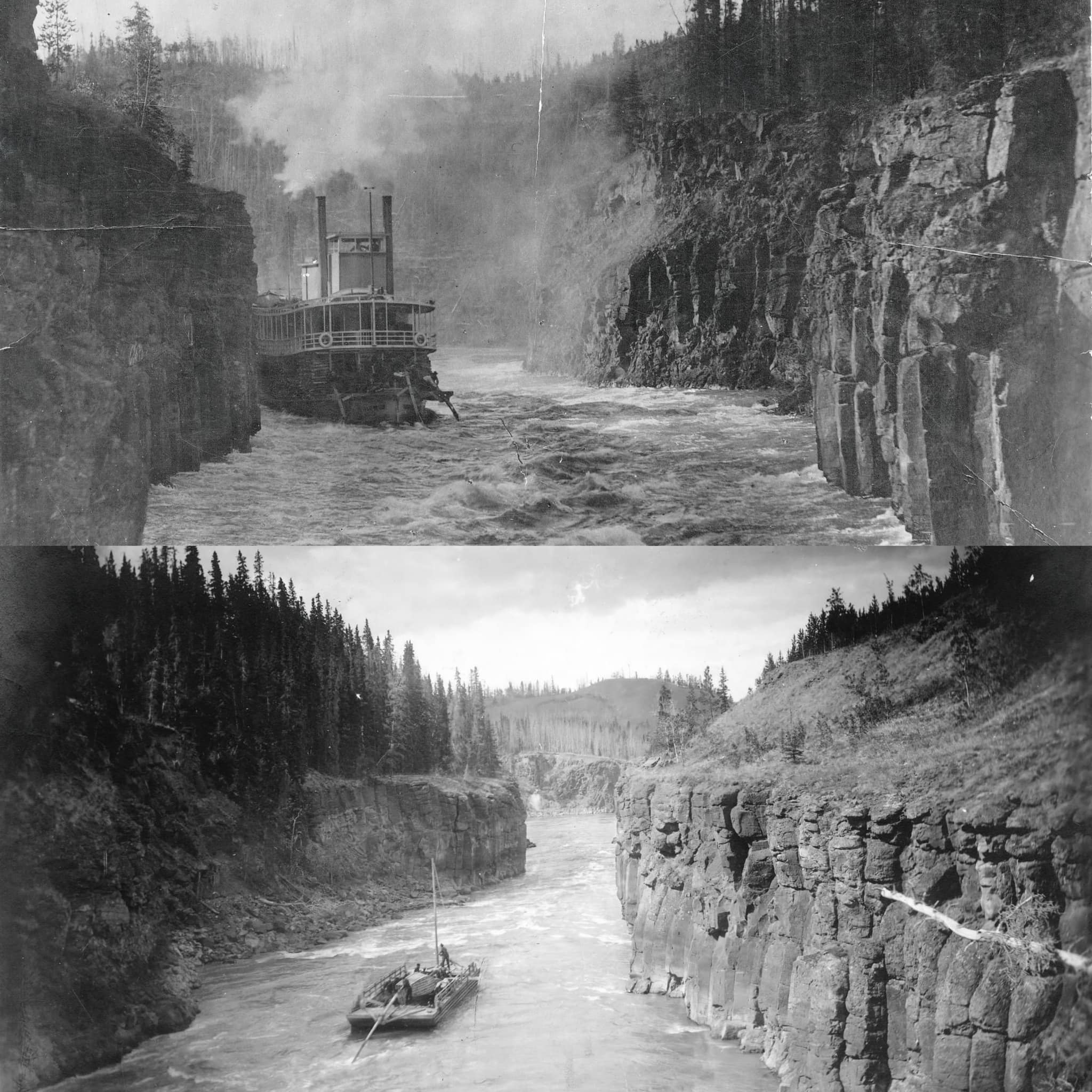 Miles Canyon, Yukon in 1898 & 1900..jpg