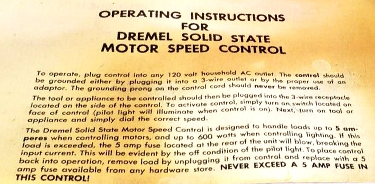 Operating instructions for Dremel Solid State Speed Control Model 219.jpg
