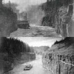 Miles Canyon, Yukon in 1898 & 1900.jpg