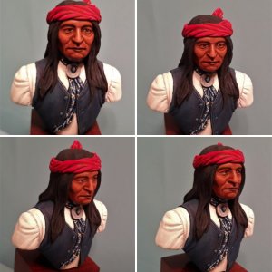 Chiricahua Apache Warrior Bust