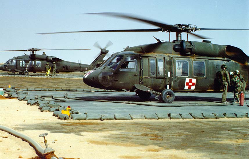 Operation Desert Storm UH/EH-60's at FARP