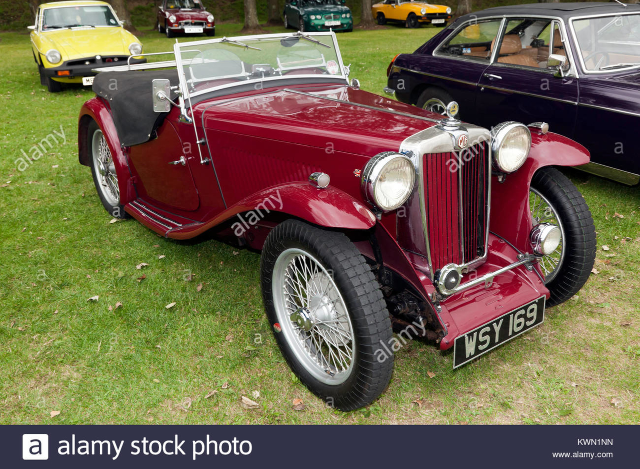 a-red-1948-mg-tc-on-static-display-at-the-mg-owners-club-zone-of-the-KWN1NN.jpg
